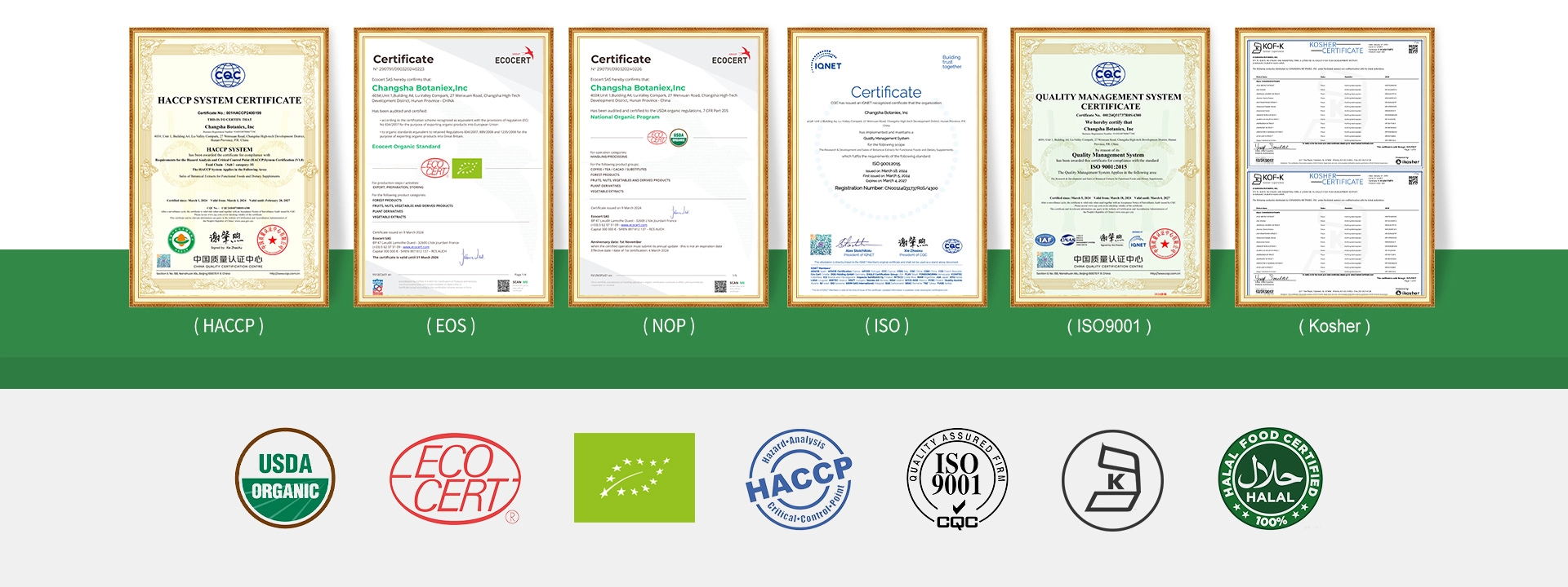 Certifications